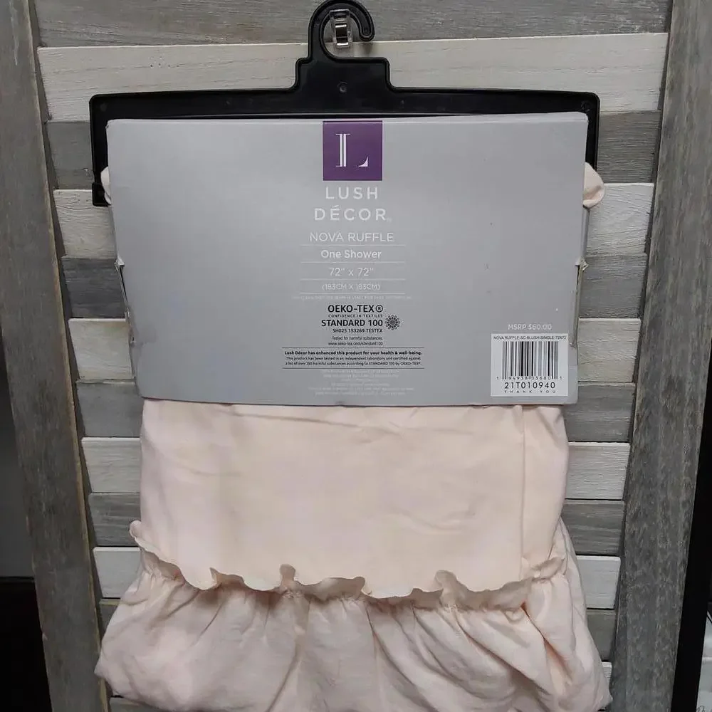 Nova Ruffle Shower Curtain | Lush Décor